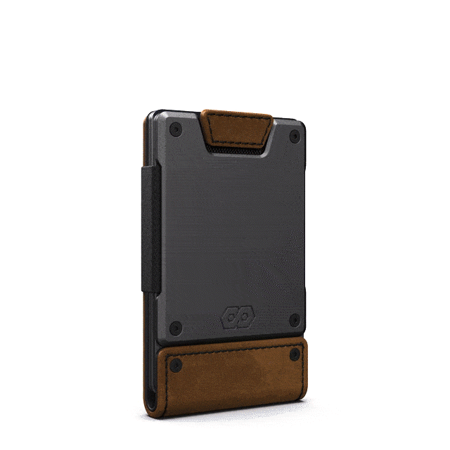PROOF Wallet | The Founder | Top Grain Bomber Leather & Dark Gunmetal