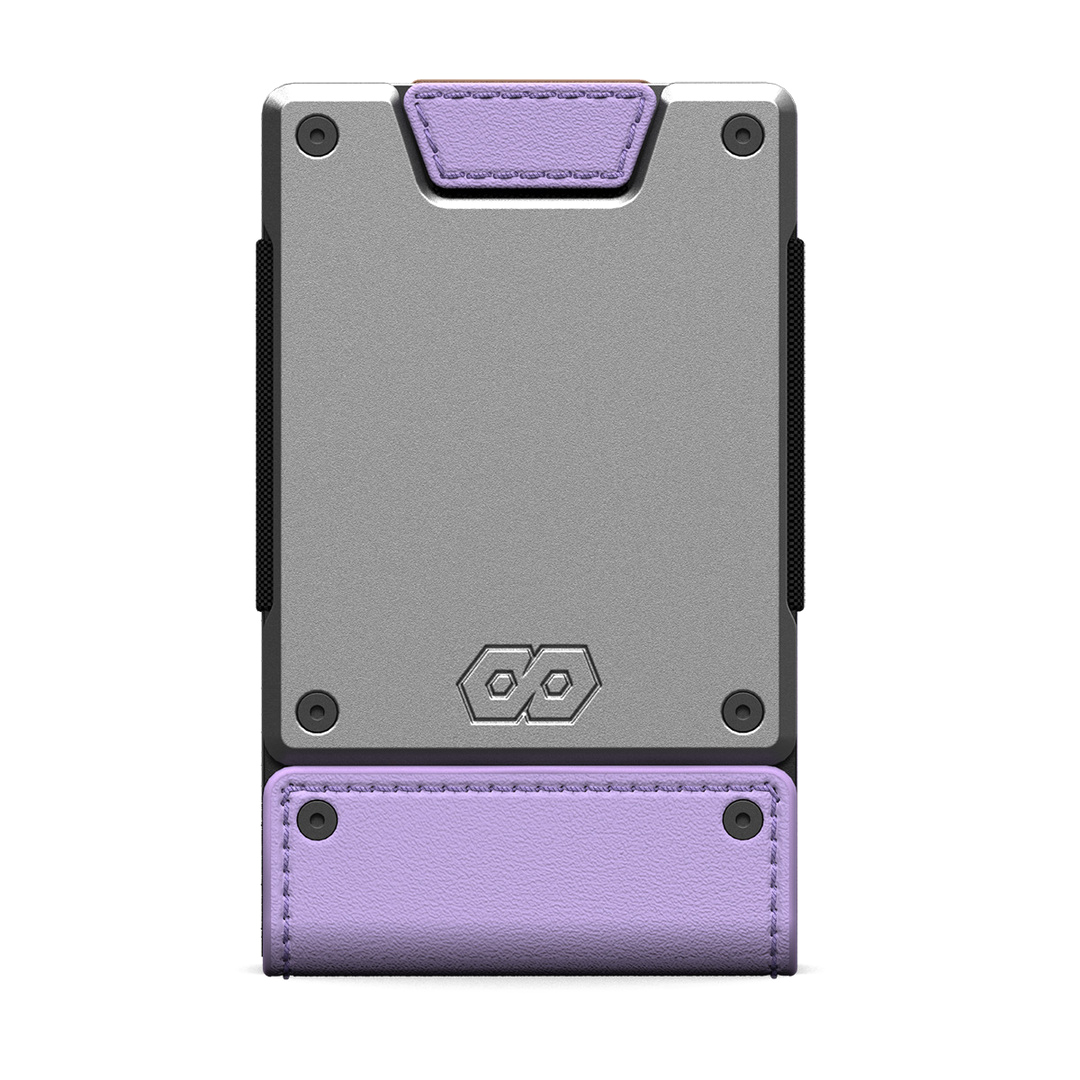 PROOF Wallet | The Lilac Bloom | Lilac Full Grain Leather & Satin Gunmetal