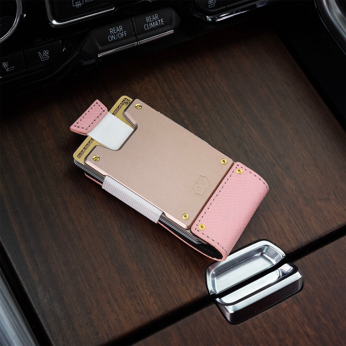 PROOF Wallet | The Antoinette | Top Grain Rose Pink Leather & Blush Gold