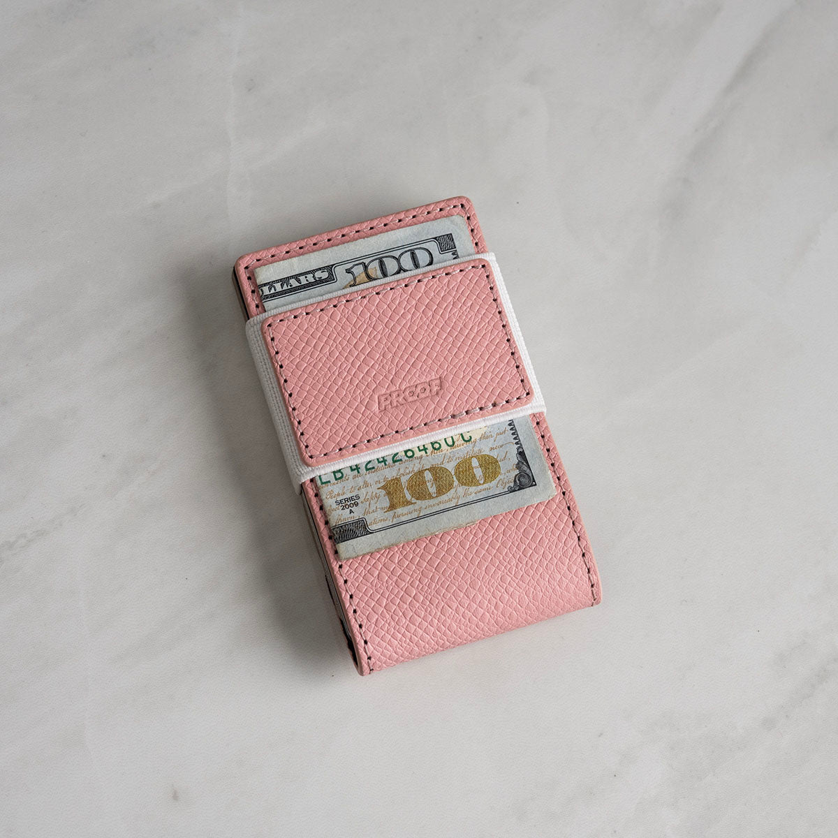 PROOF Wallet | The Antoinette | Top Grain Rose Pink Leather & Blush Gold