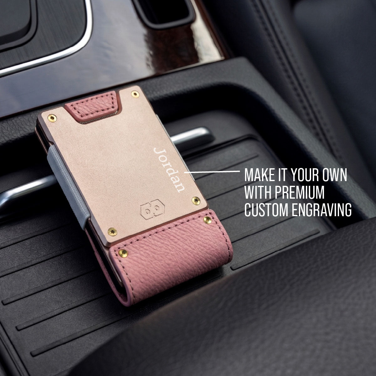 PROOF Wallet | The Antoinette | Top Grain Rose Pink Leather & Blush Gold