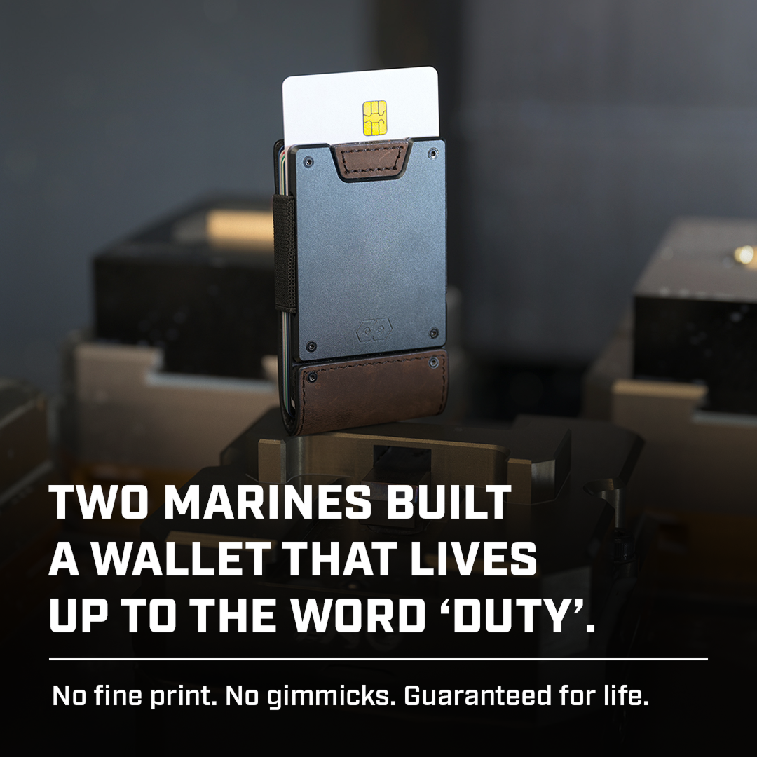 PROOF Wallet | The Founder | Top Grain Bomber Leather & Dark Gunmetal