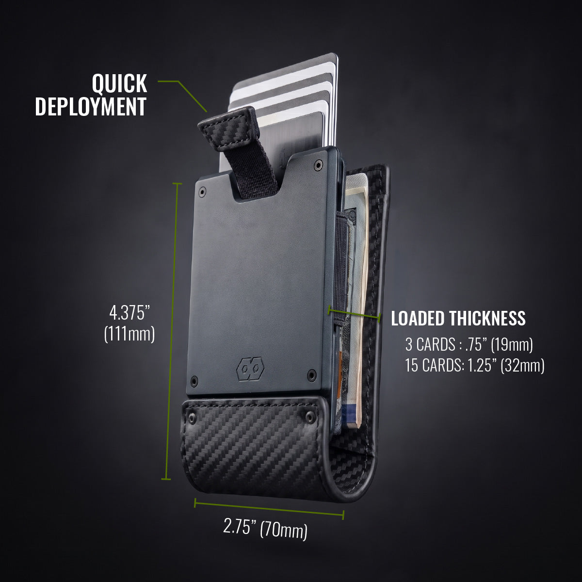 PROOF Bifold Wallet | The Oracle | Black Carbon Fiber & Dark Gunmetal