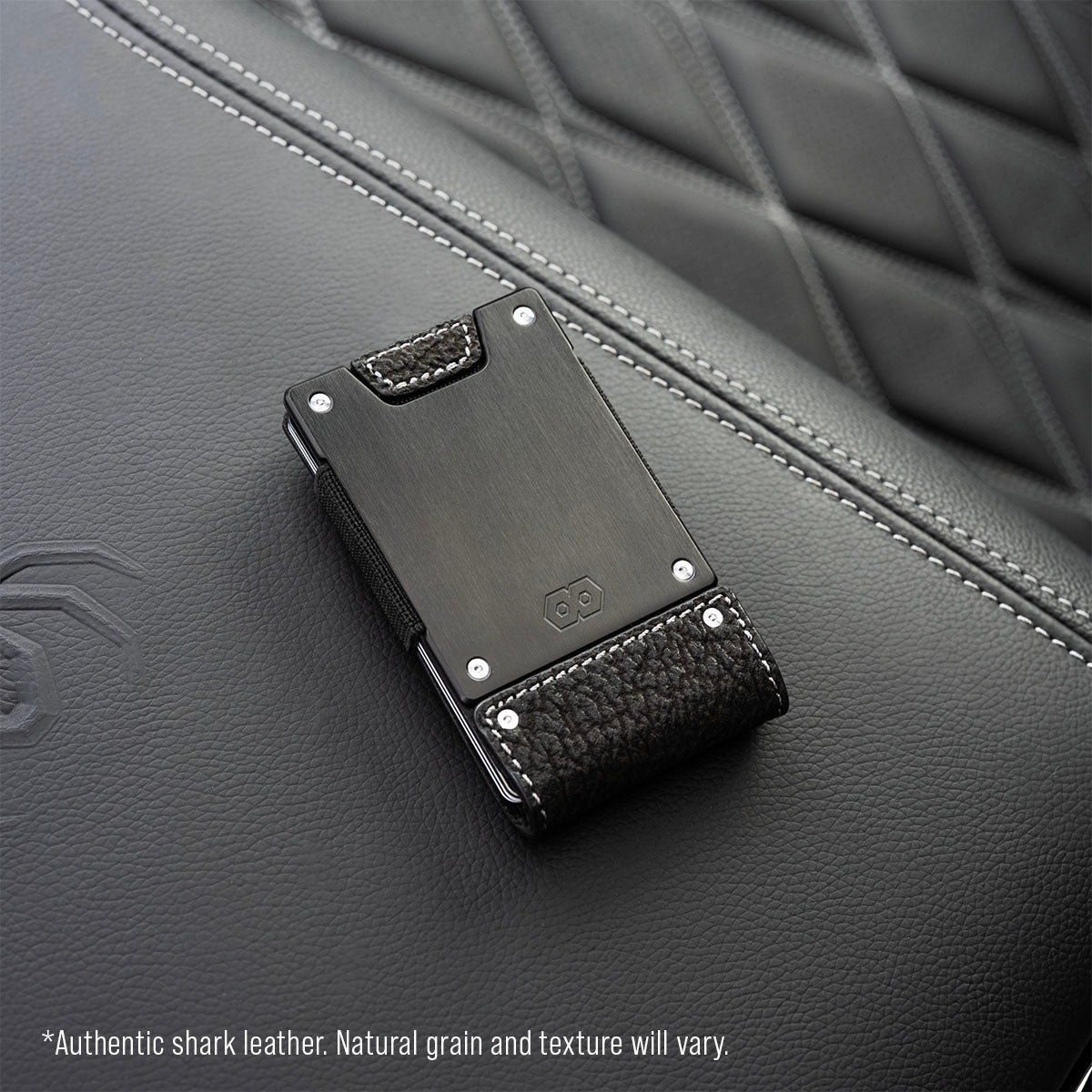PROOF Wallet | The Blackwater | Shark Leather | Titanium Plate