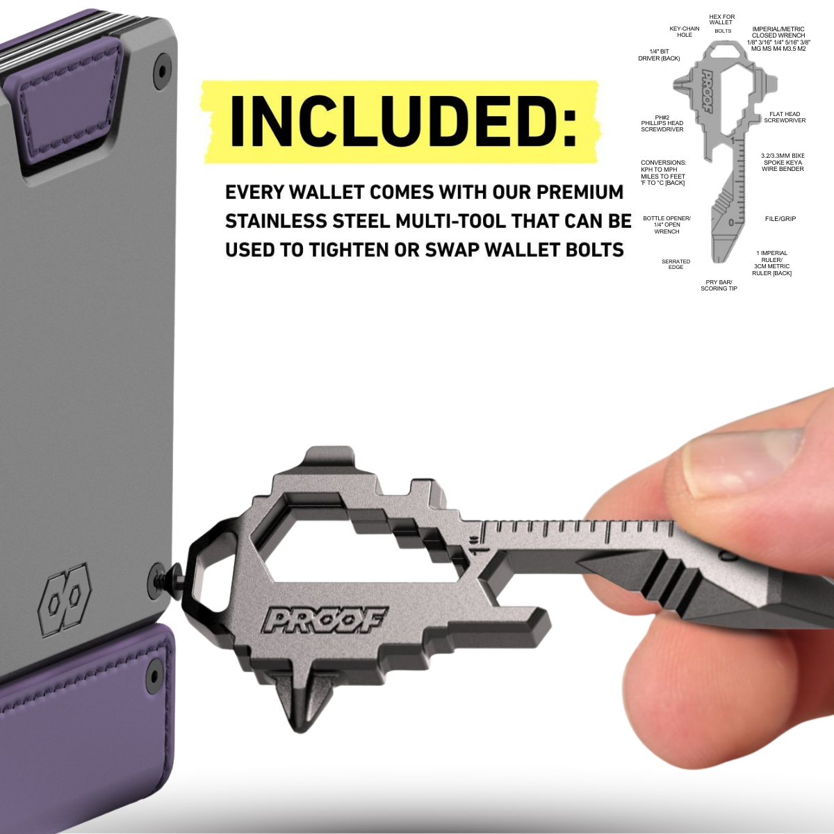 PROOF Wallet | The Lilac Bloom | Lilac Full Grain Leather & Satin Gunmetal