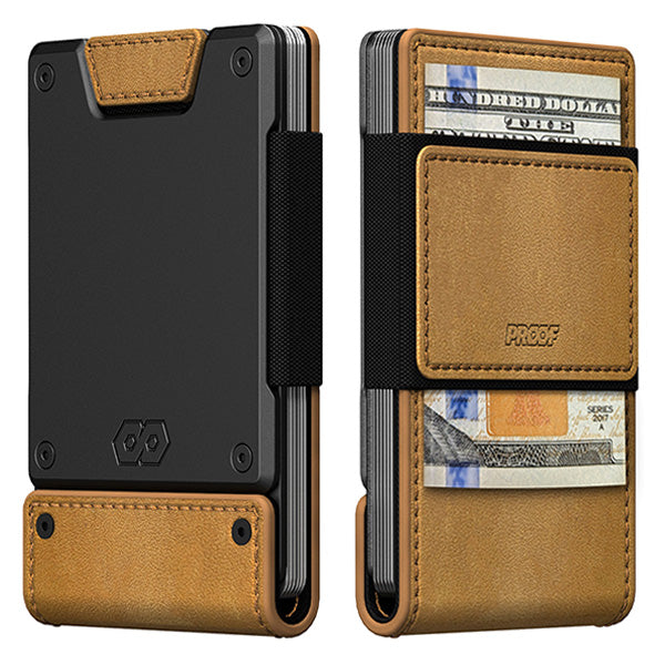 PROOF Wallet | The Executive | Tobacco Top Grain Leather & Dark Gunmetal