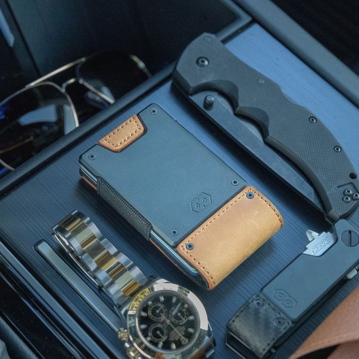 PROOF Wallet | The Executive | Tobacco Top Grain Leather & Dark Gunmetal