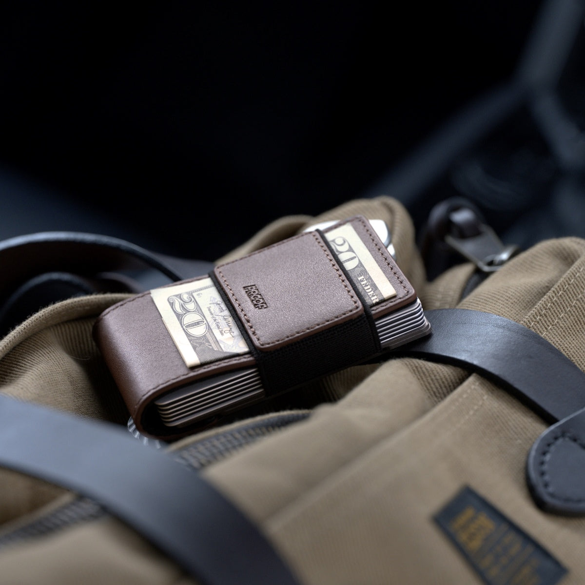 PROOF Wallet | The Legacy | Burnished Oak Full Grain Leather & Satin Gunmetal