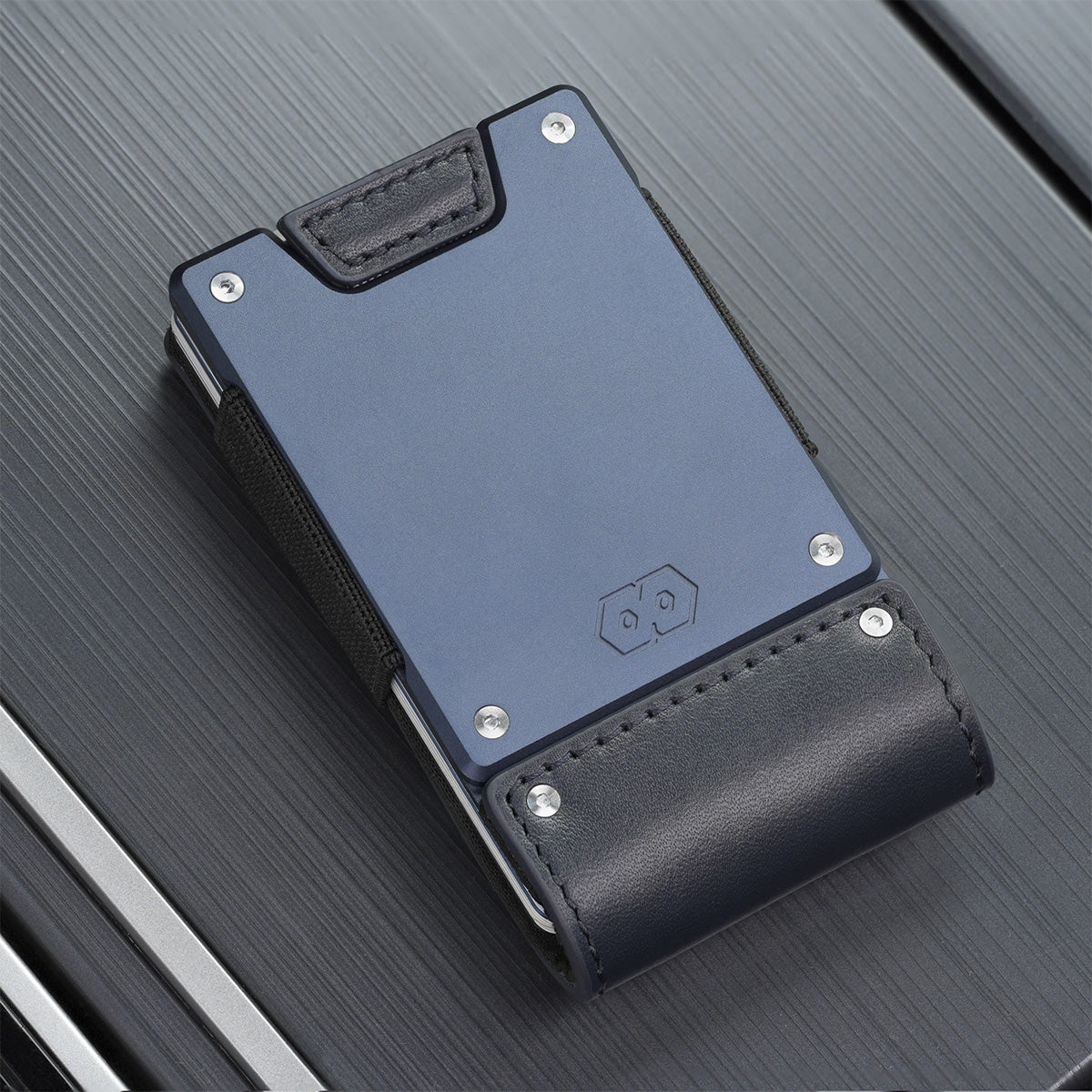 PROOF Wallet | The Nautilus | Midnight Blue Full Grain Leather & Navy Blue Gunmetal