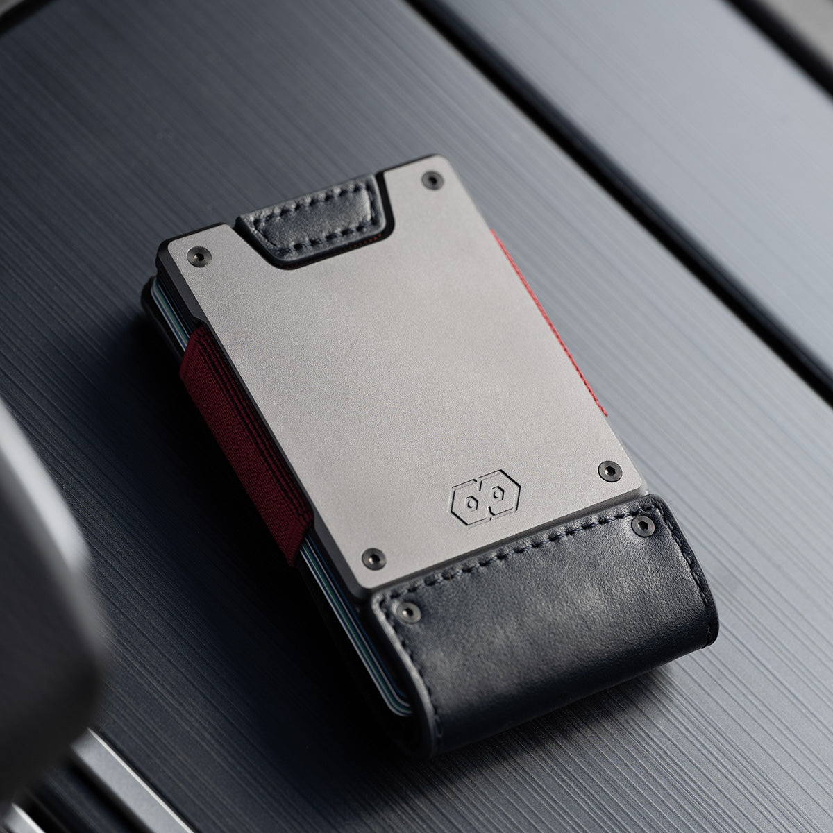 PROOF Wallet | The Patriot | Blue Full Grain Leather & Satin Gunmetal