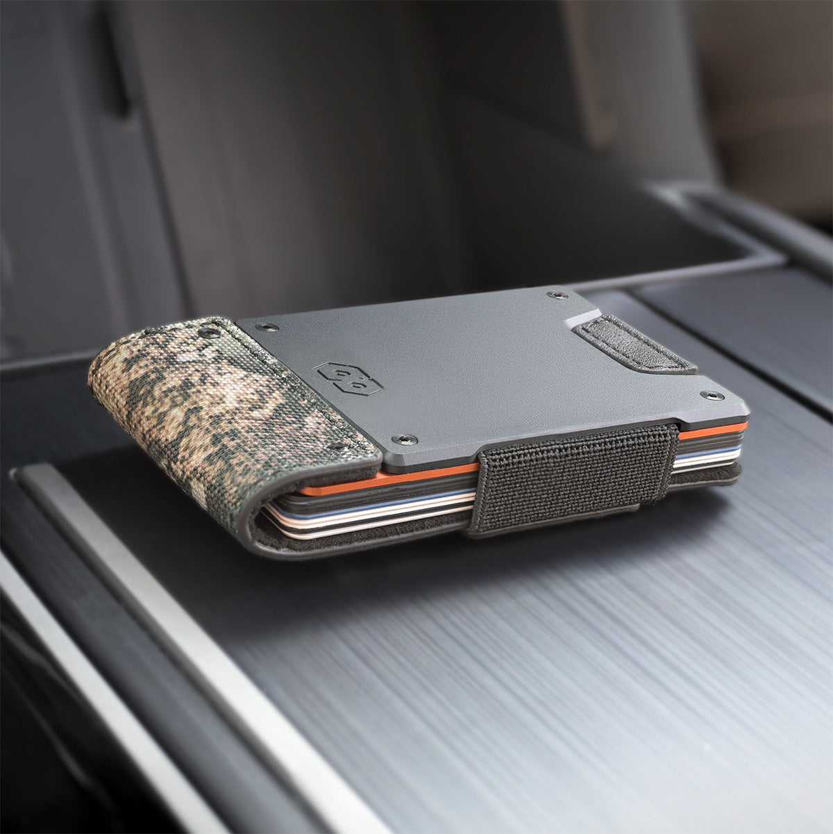 PROOF Wallet | The Survivor | Camo Ballistic Nylon & Matte Black Full Grain Leather