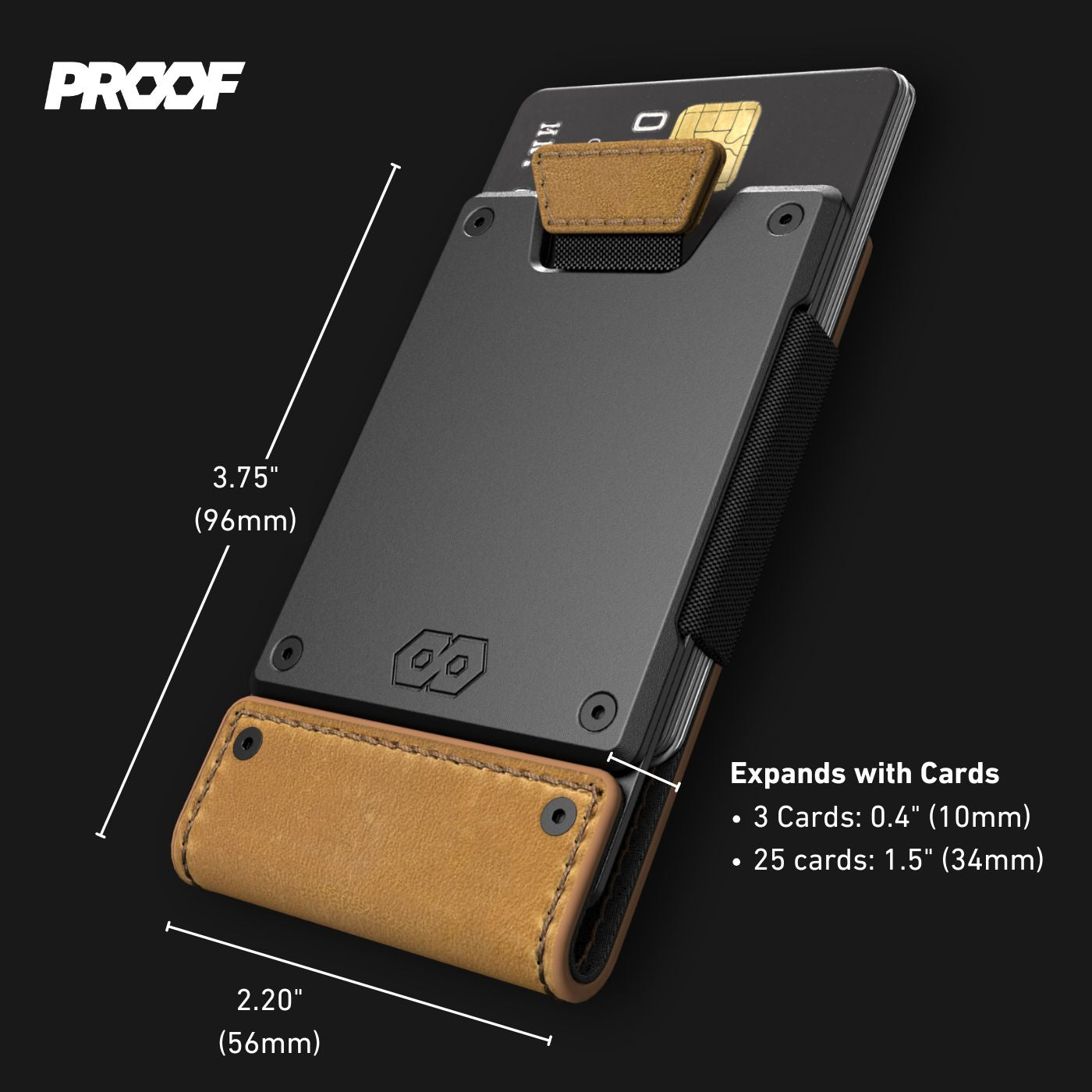 PROOF Wallet | The Executive | Tobacco Top Grain Leather & Dark Gunmetal