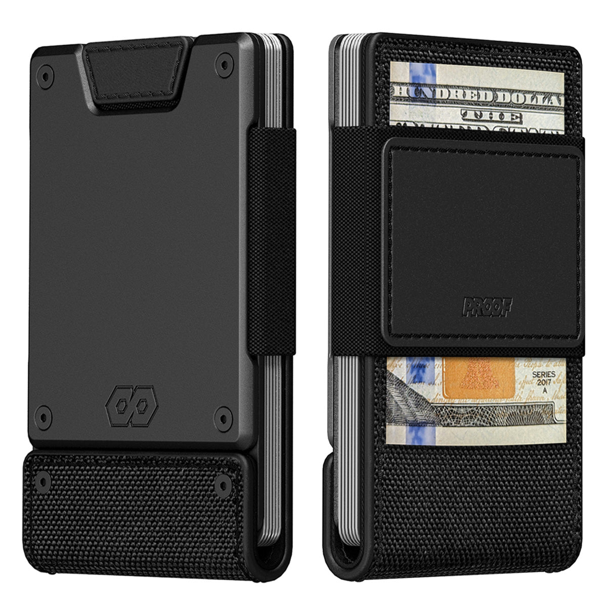 PROOF Wallet | The Monolith | Black Ballistic Nylon & Matte Black Full Grain Leather