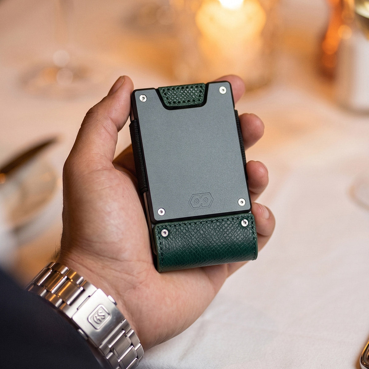PROOF Wallet | The Verdant | Top Grain Woodland Green Leather & Dark Gunmetal