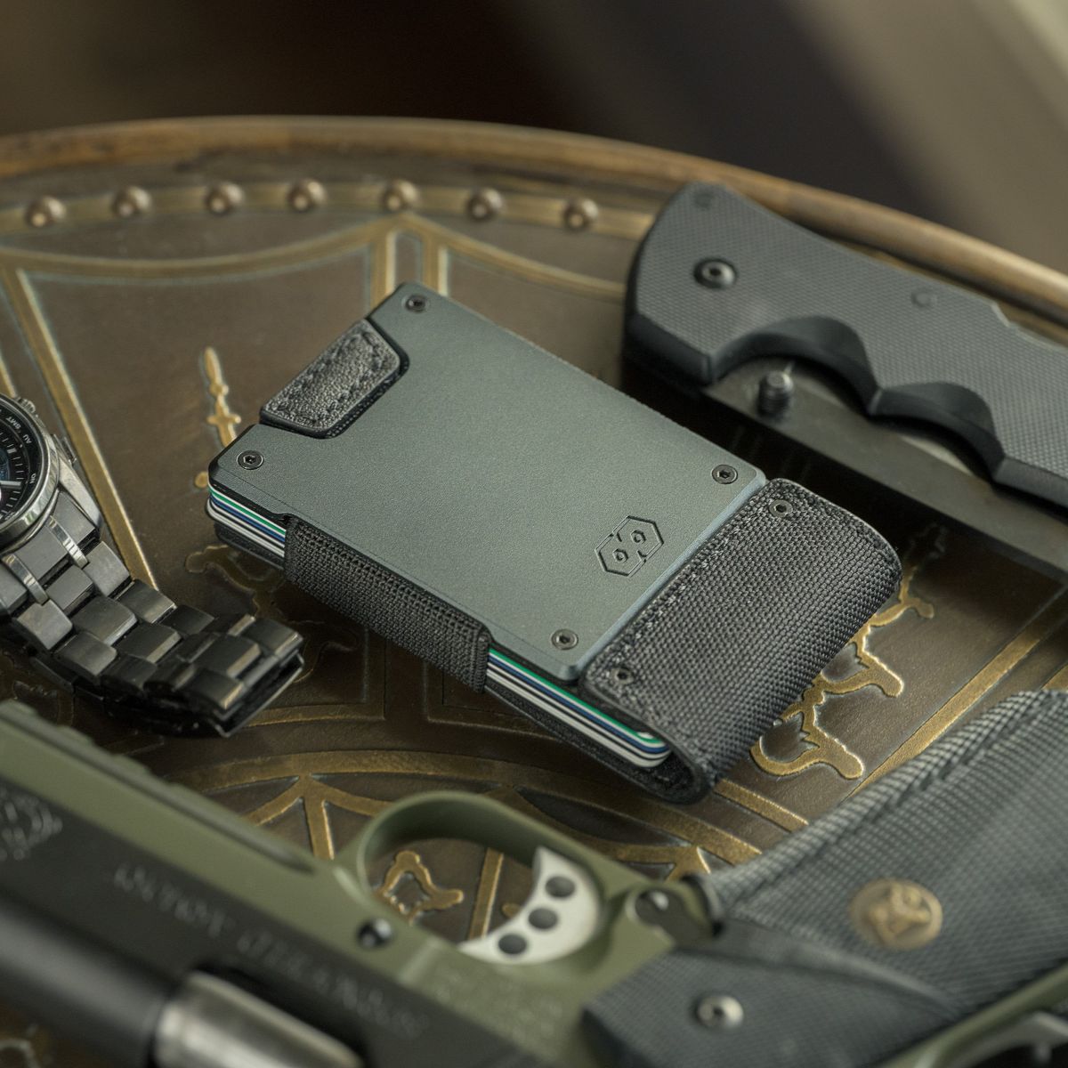 PROOF Wallet | The Monolith | Black Ballistic Nylon & Matte Black Full Grain Leather