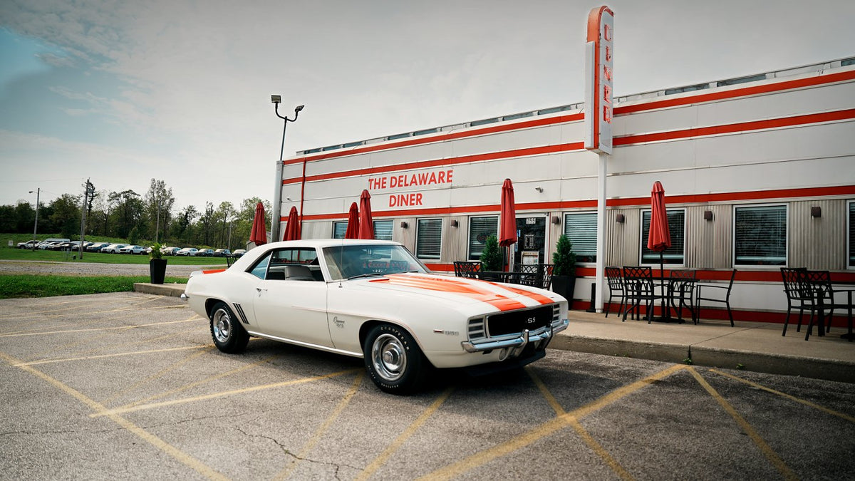 Camaro Z10 outside a classic diner