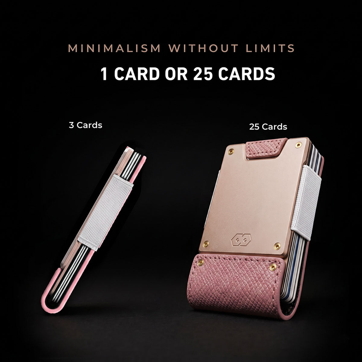 PROOF Wallet | The Antoinette | Top Grain Rose Pink Leather & Blush Gold