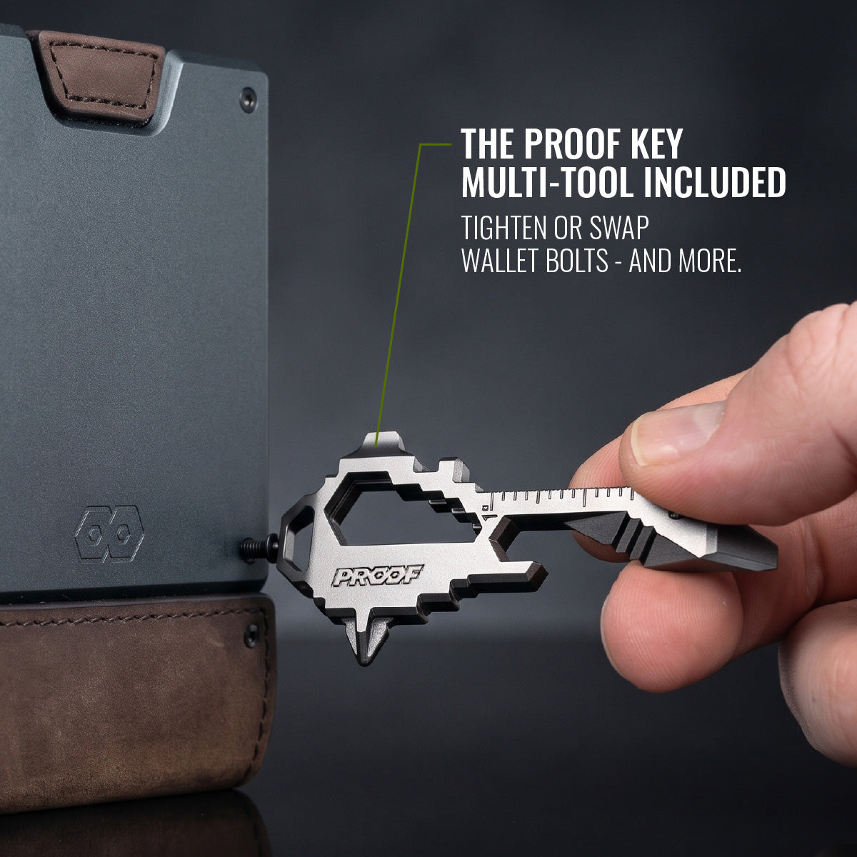 PROOF Bifold Wallet | The Founder | Top Grain Bomber Leather & Dark Gunmetal