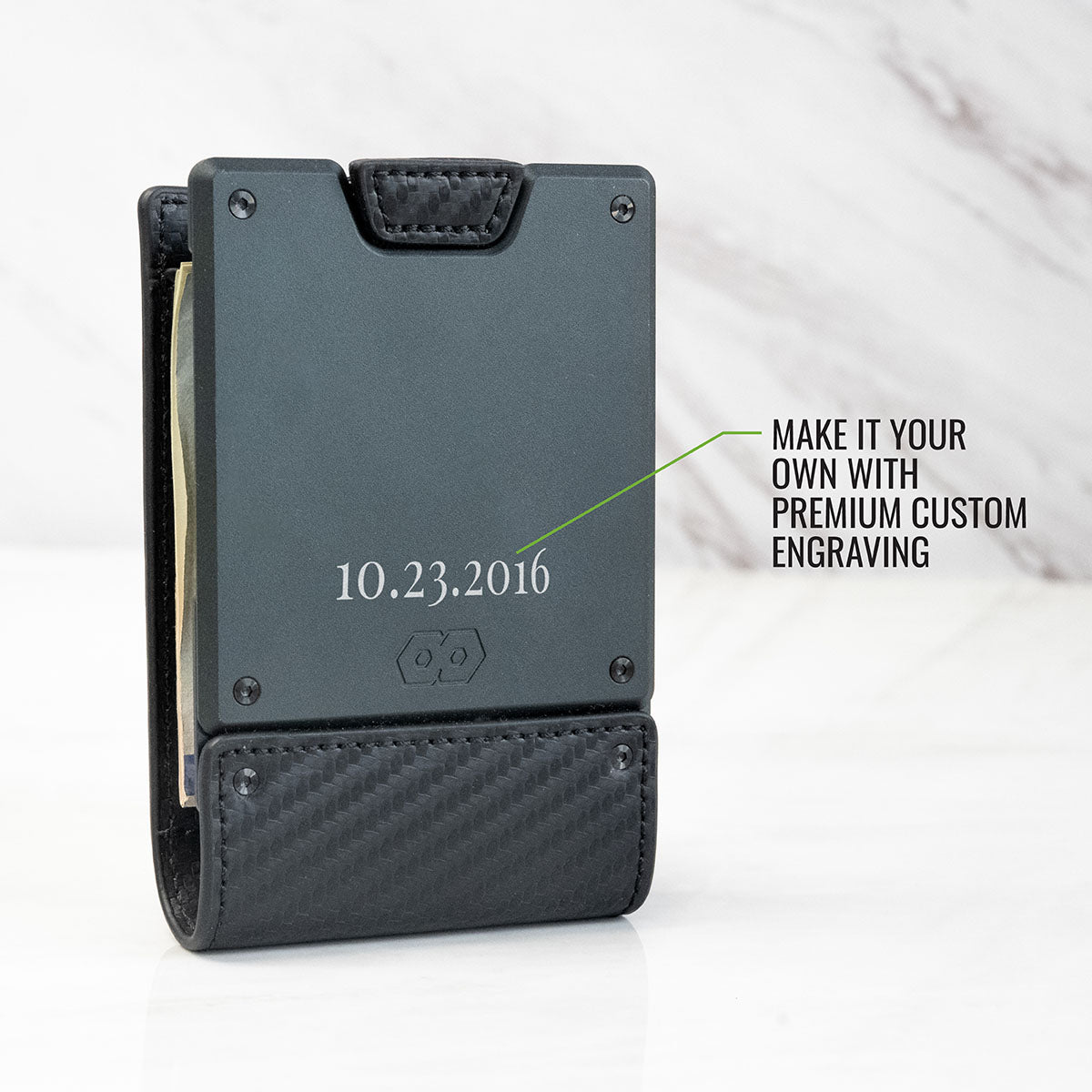 PROOF Bifold Wallet | The Oracle | Black Carbon Fiber & Dark Gunmetal