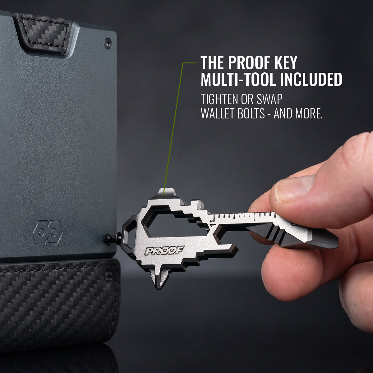 PROOF Bifold Wallet | The Oracle | Black Carbon Fiber & Dark Gunmetal