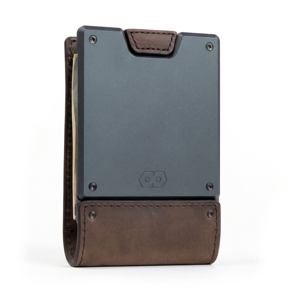 PROOF Bifold Wallet | The Founder | Top Grain Bomber Leather & Dark Gunmetal