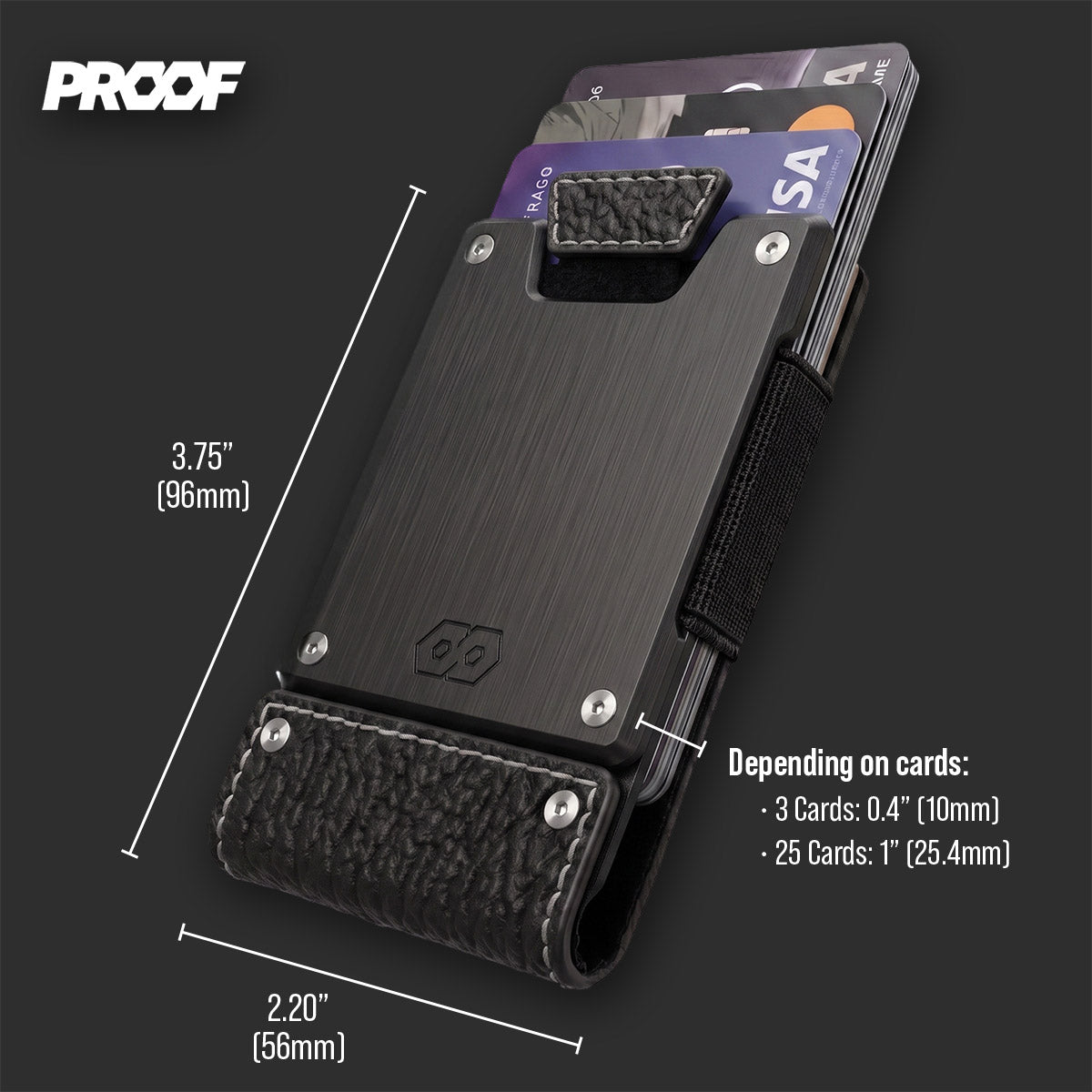 PROOF Wallet | The Blackwater | Shark Leather | Titanium Plate