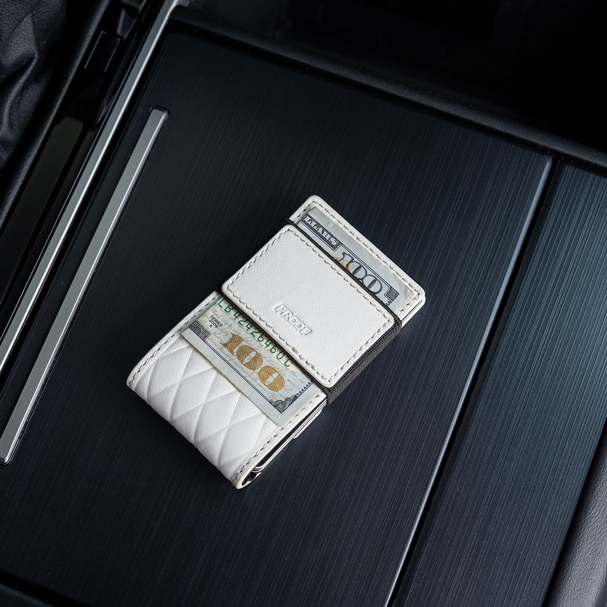 PROOF Wallet | The Blanc | Full Grain Alpine Leather | Polar White Plate