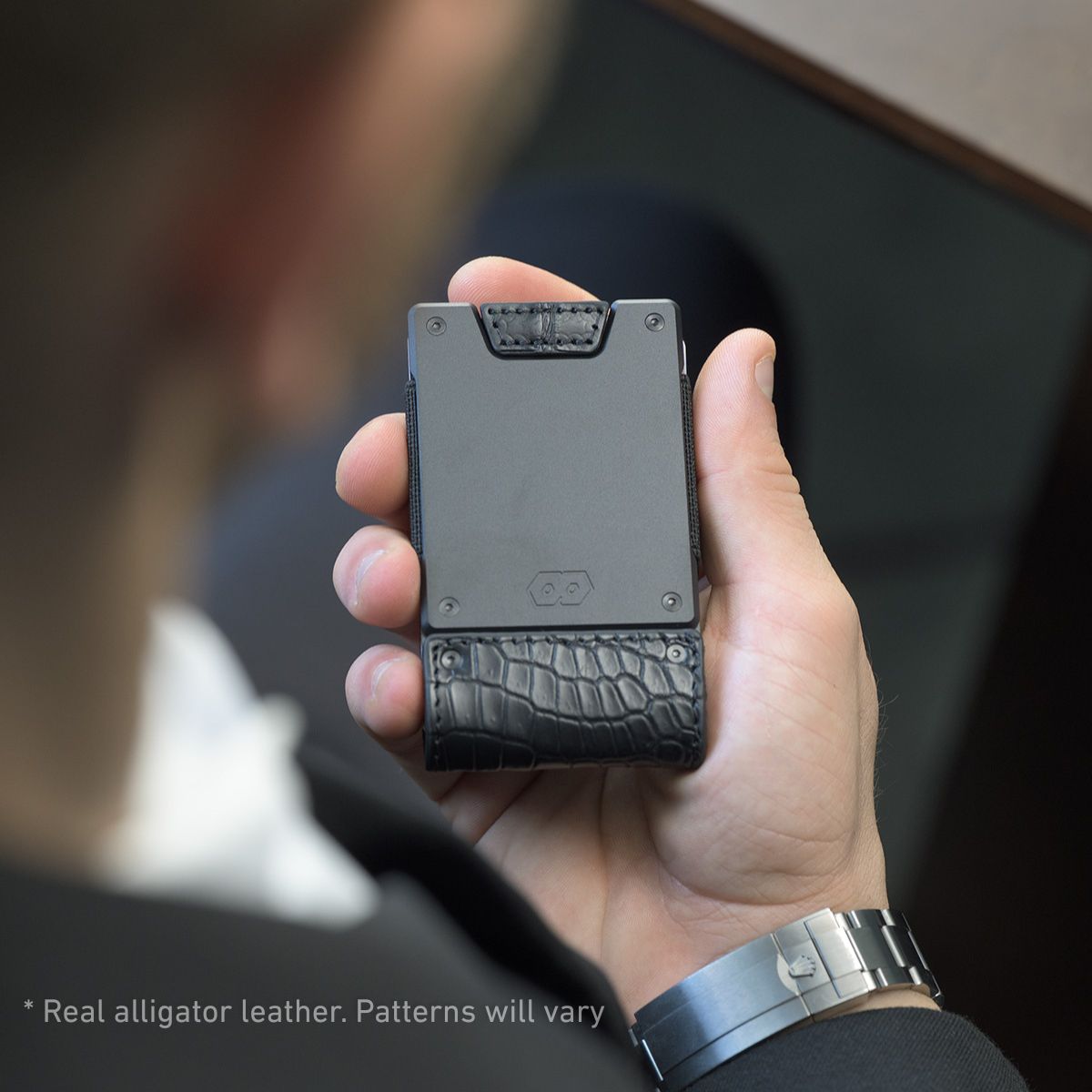PROOF Wallet | The Everglade | Alligator Leather & Dark Gunmetal