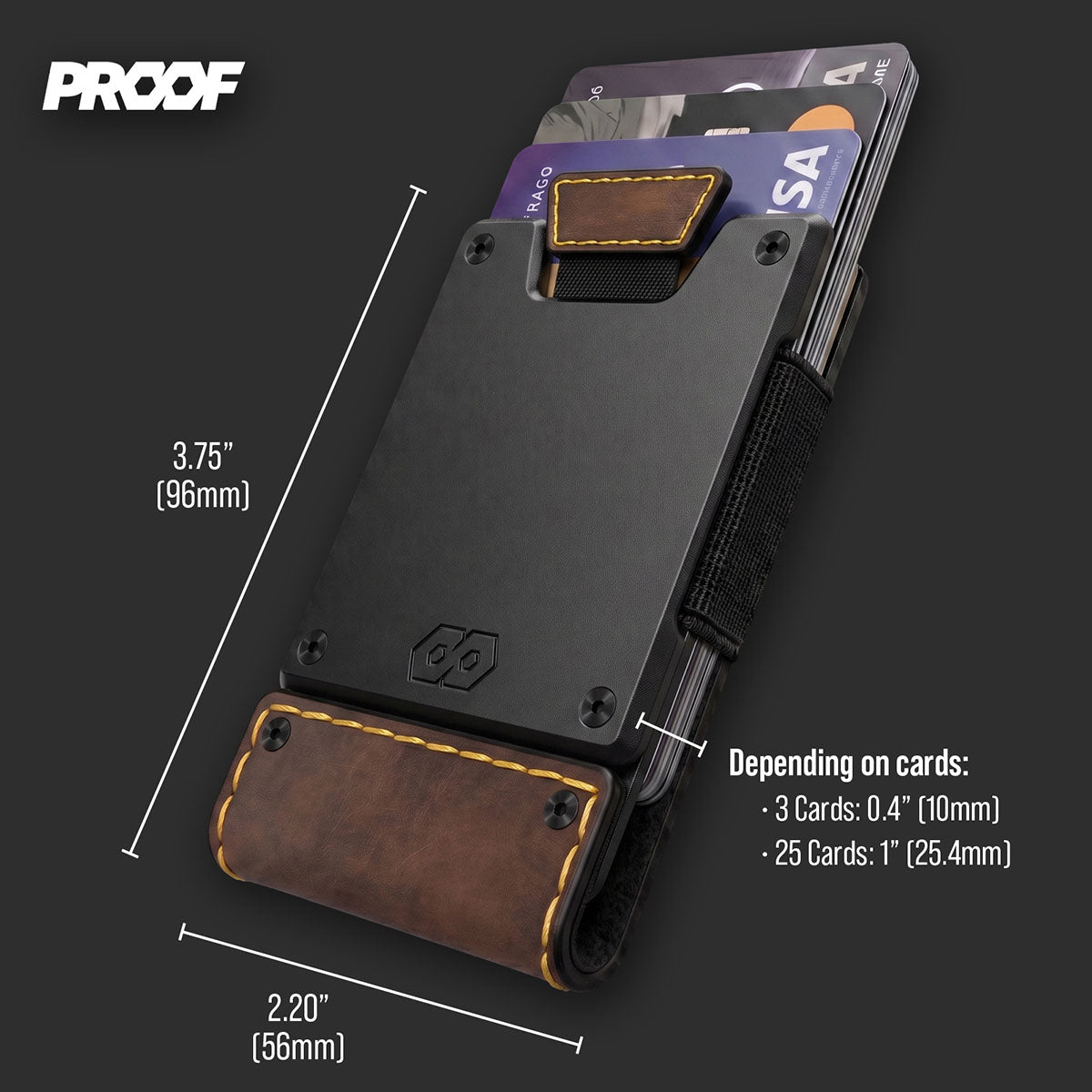 PROOF Wallet | The Foreman | Top Grain Bomber Leather & Dark Gunmetal