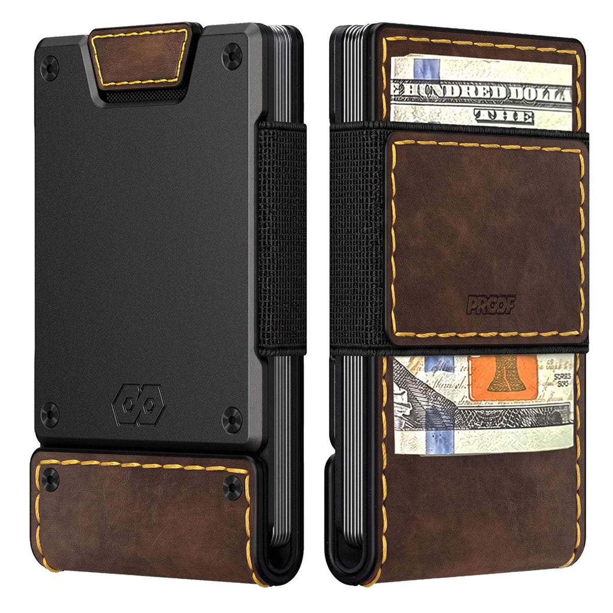 PROOF Wallet | The Foreman | Top Grain Bomber Leather & Dark Gunmetal