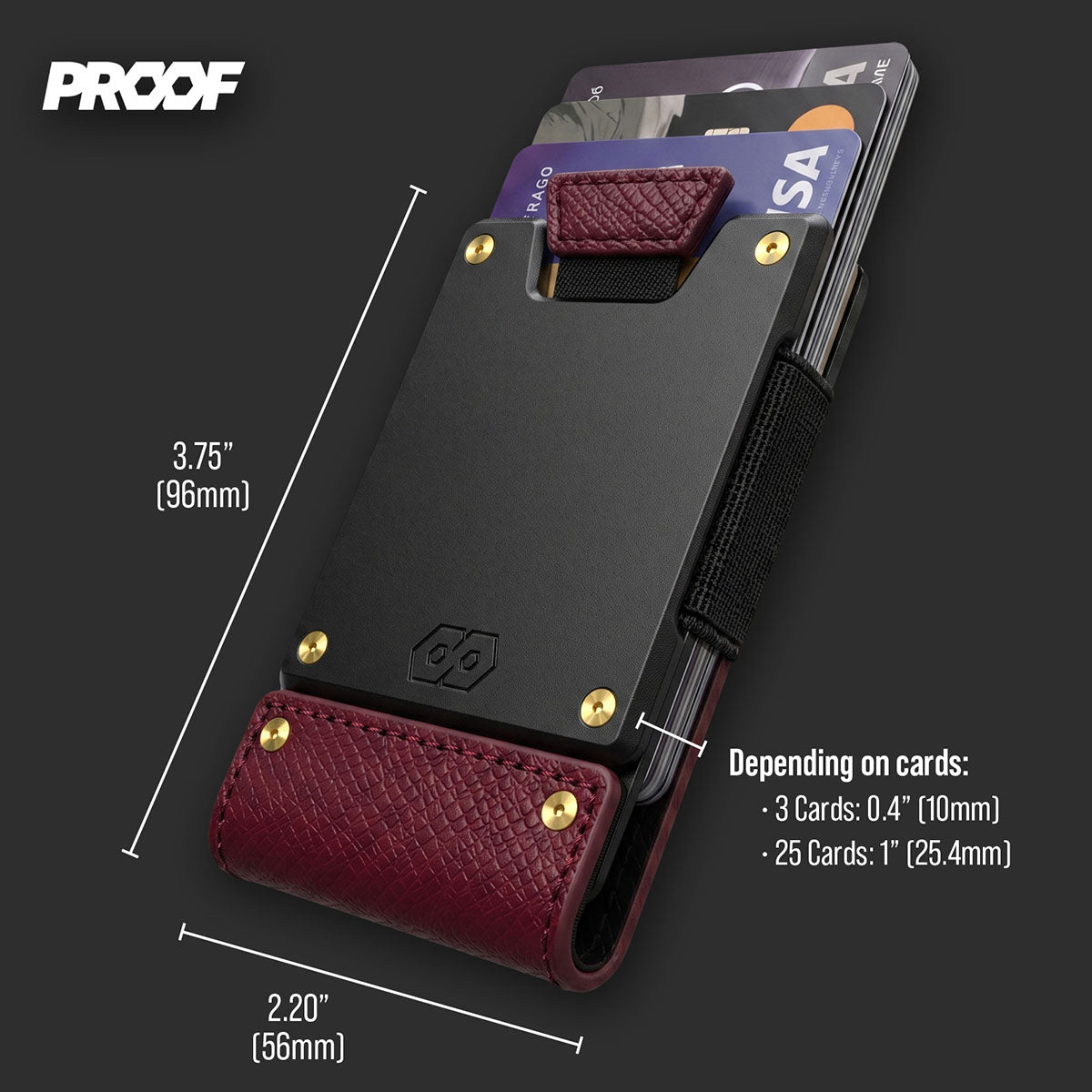 PROOF Wallet | The Reserve | Top Grain Oxblood Leather & Dark Gunmetal