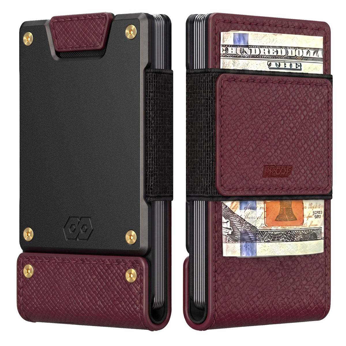 PROOF Wallet | The Reserve | Top Grain Oxblood Leather & Dark Gunmetal