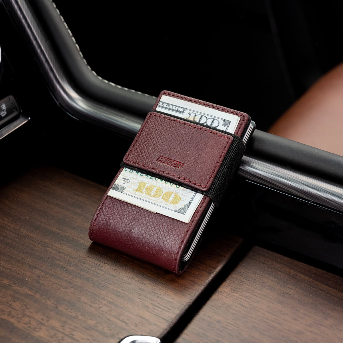 PROOF Wallet | The Reserve | Top Grain Oxblood Leather & Dark Gunmetal