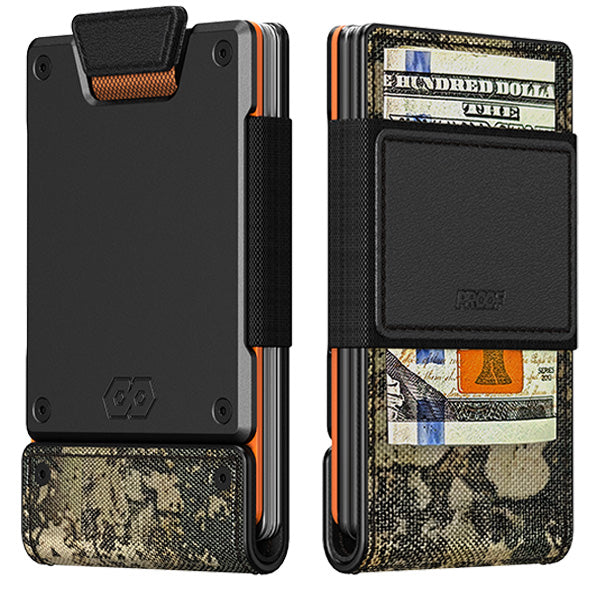 PROOF Wallet | The Survivor | Camo Ballistic Nylon & Black Full Grain