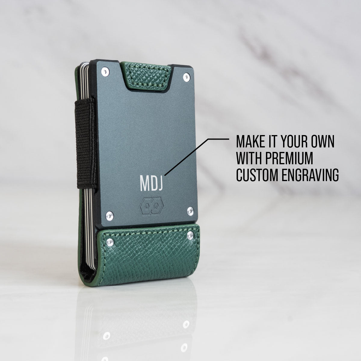 PROOF Wallet | The Verdant | Top Grain Woodland Green Leather & Dark Gunmetal