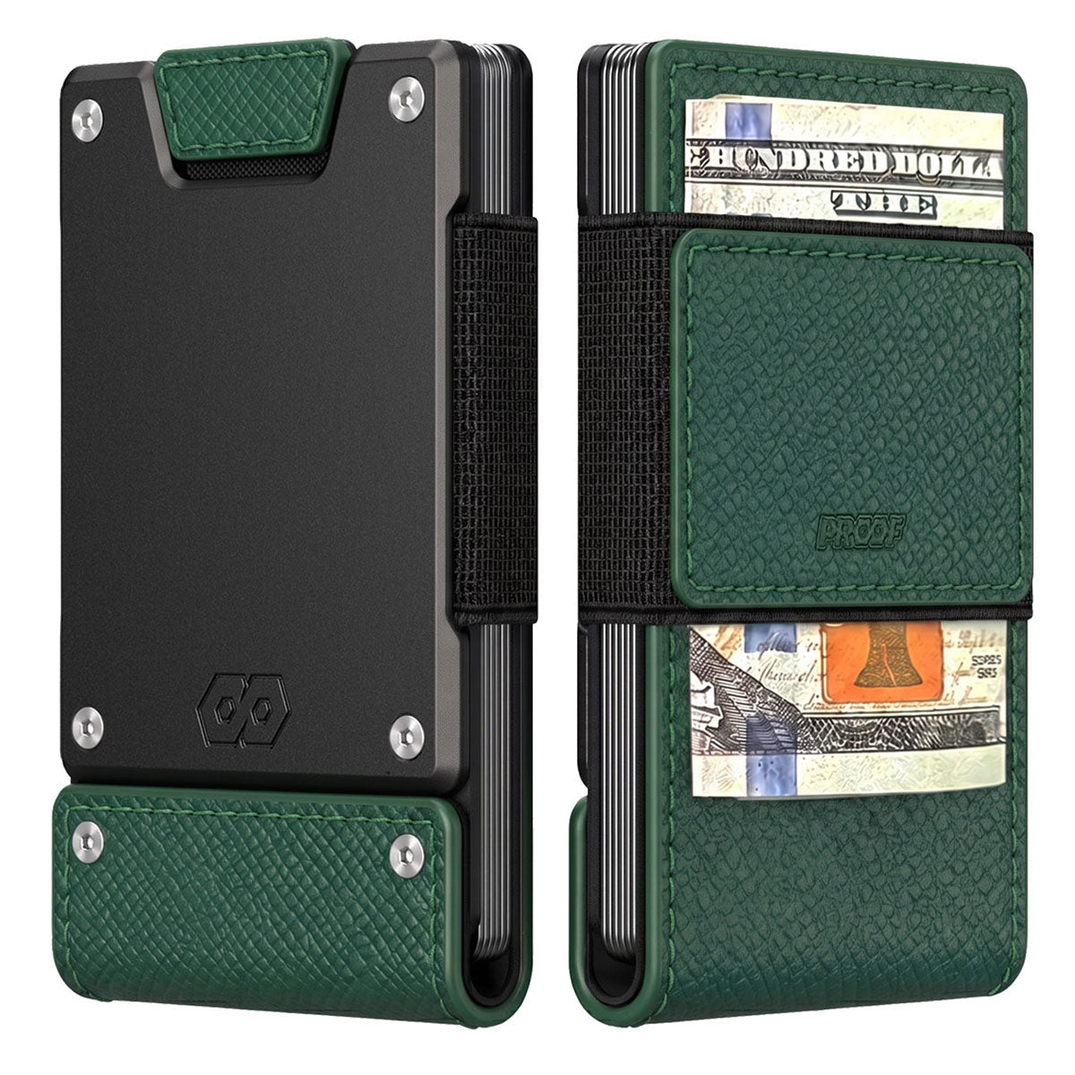 PROOF Wallet | The Verdant | Top Grain Woodland Green Leather & Dark Gunmetal