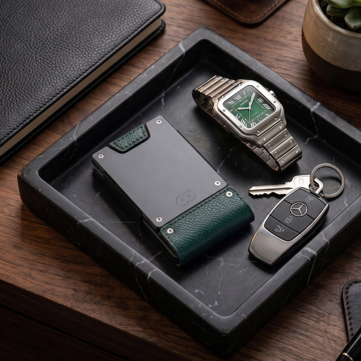 PROOF Wallet | The Verdant | Top Grain Woodland Green Leather & Dark Gunmetal