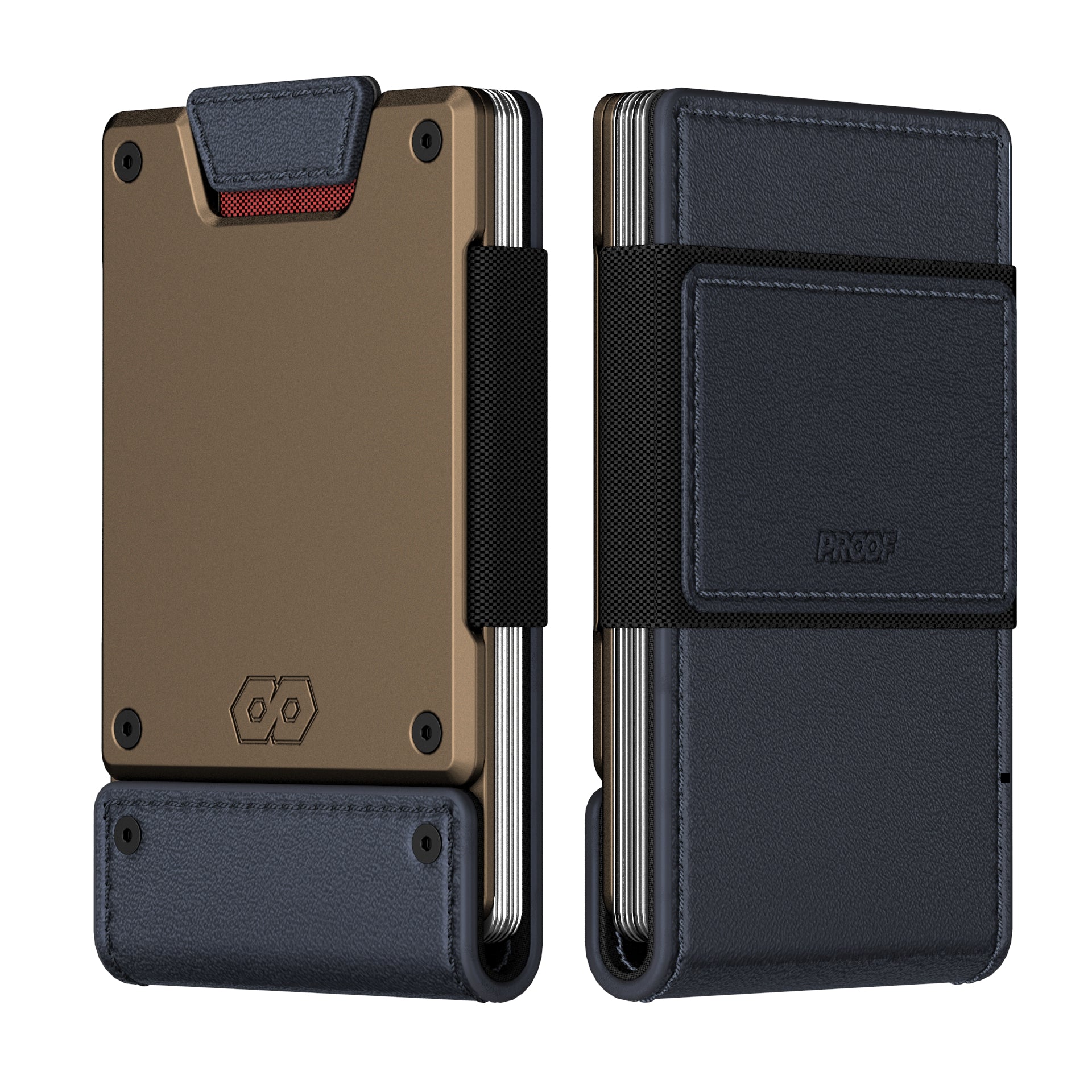 PROOF Wallet | The Admiral | Blue Full Grain Leather & Antique Bronze